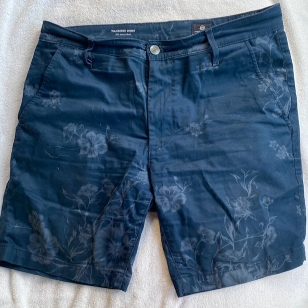 AG Wanderer Size 34 Shorts Botanical Flower Blue
